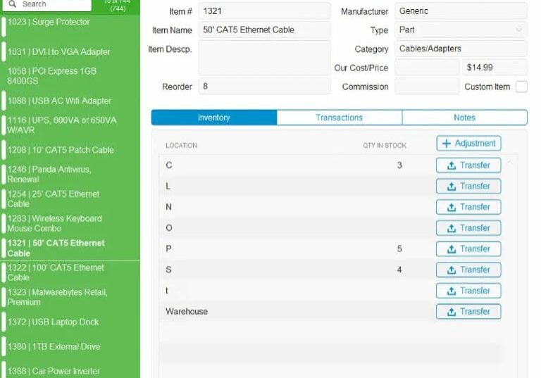 A screenshot of the dashboard for an application.